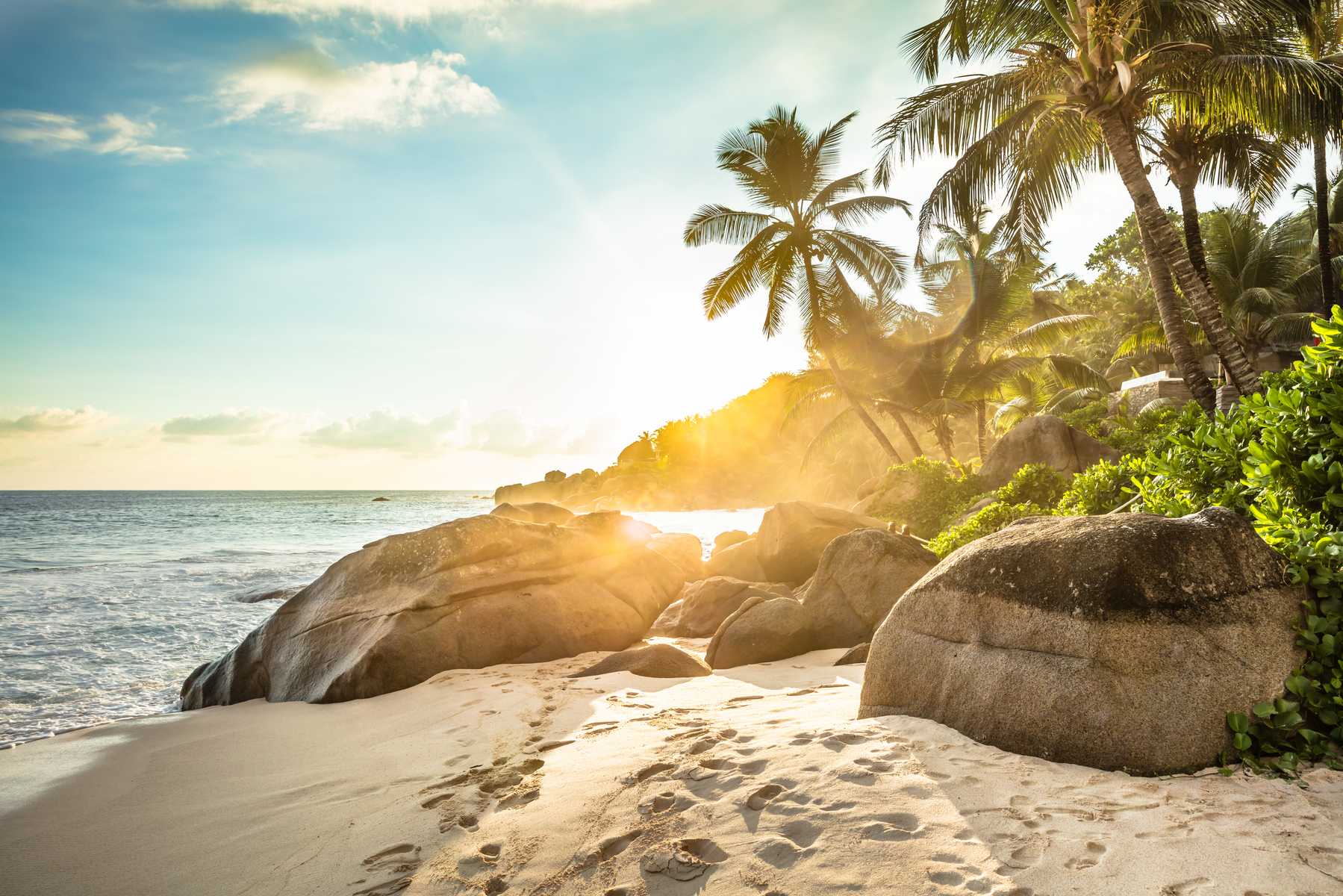Sonnenuntergang auf den Seychellen