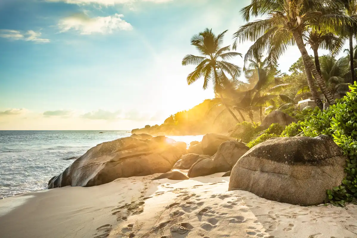 Sonnenuntergang auf den Seychellen