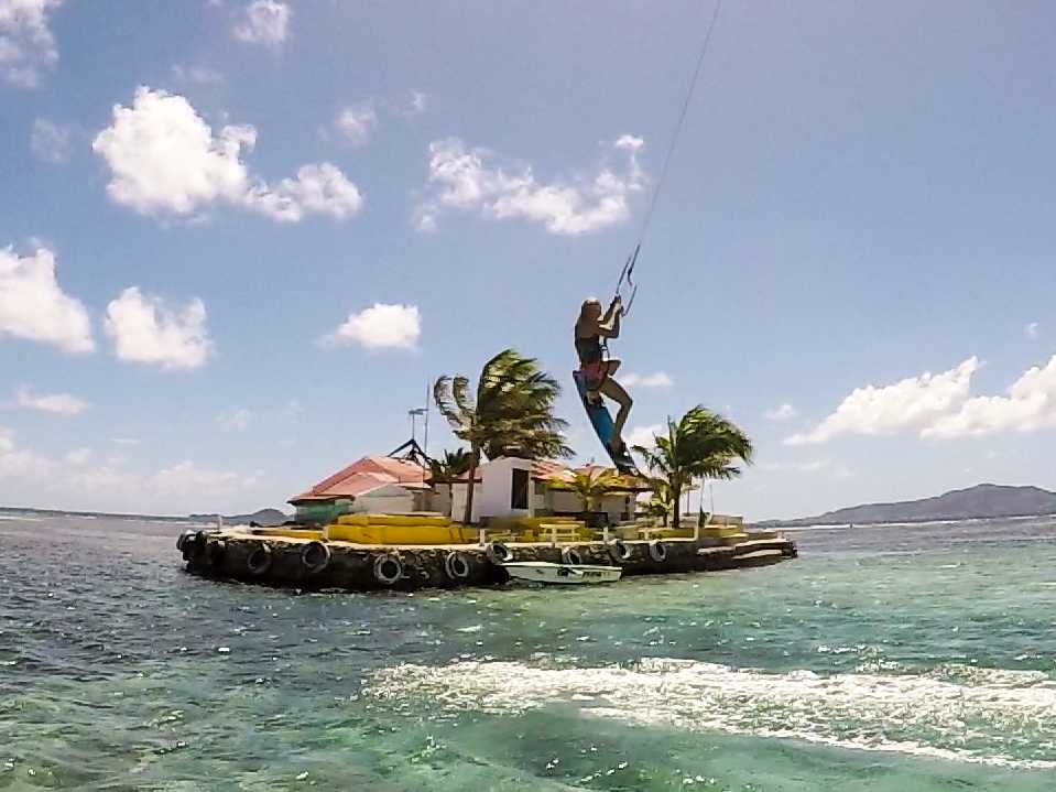 Kiten vor Happy Island