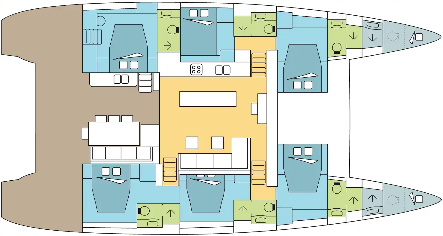 Kabinenlayout Lagoon 620