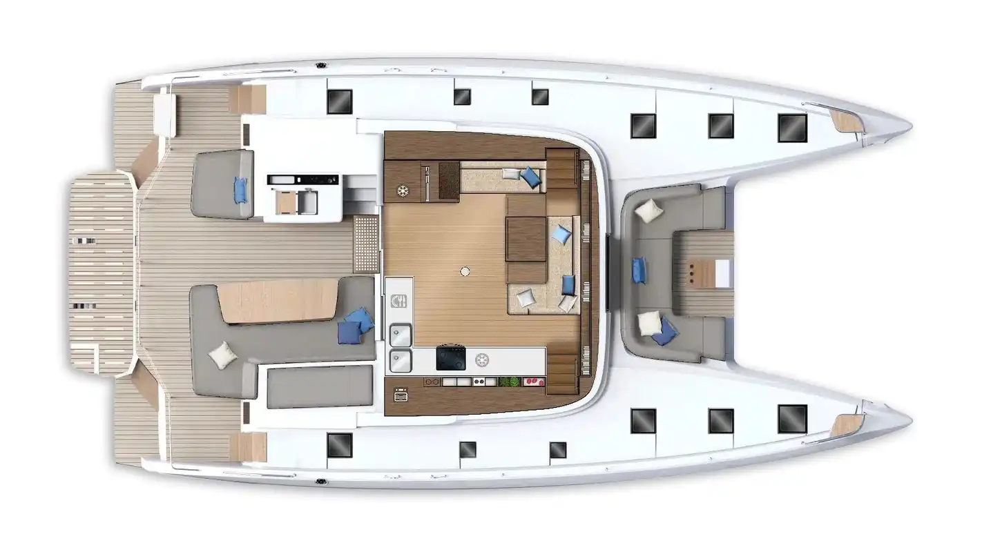 Valinor - Lagoon 55 - Salon und Loungearea